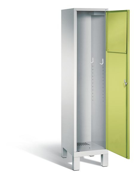 C+P wasverzamelkast Evolo, H1850xB420xD500mm, kleur: lichtgrijs / virid groen, 48070-210 S10124