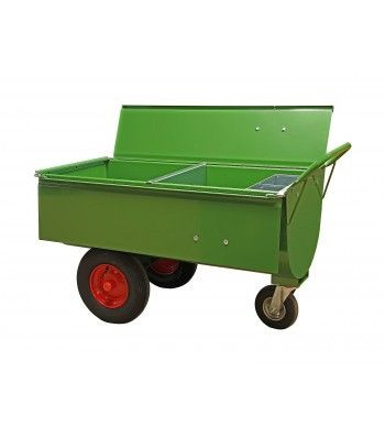 Growi voerwagen 250 LL met tussenschot, deksel en mineraalcontainer, 10121470