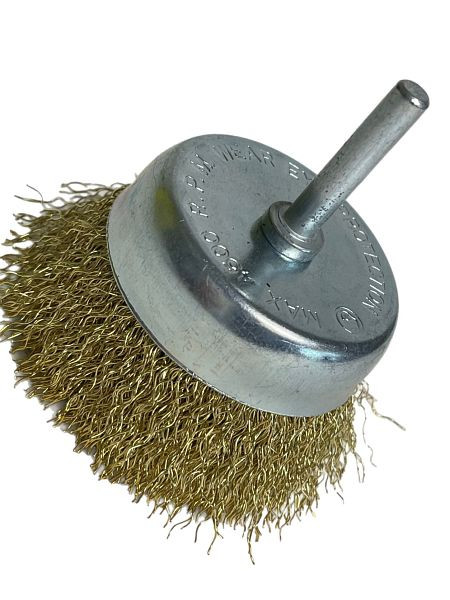 VaGo-Tools komborstels staalborstels 75mm vermessingd met schacht, VE: 12 stuks, 09-042x12_xv