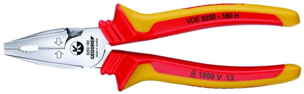 GEDORE VDE power-combinatietang met hulsisolatie, 180 mm lang, 1550950