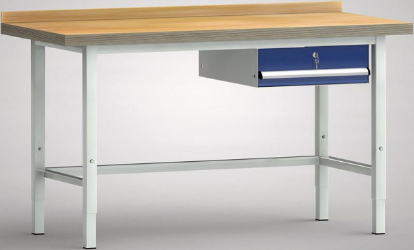 KLW standaard werkbank 1500 x 700 x 740 - 1040 mm L x D x H, WS002V-1500M40-E7002