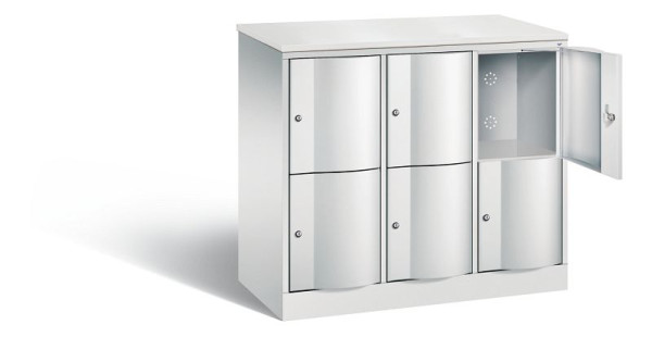 C+P lockerkast Resisto, H1077xB1148xD540mm, kleur: lichtgrijs, 8472-372 S10162