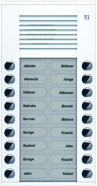 TCS audio voordeurstation serie PES 18 belknoppen (rechts/links uitgelijnd), AP wit, PES18-WS/04