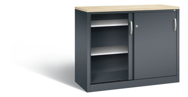 C+P dressoir met schuifdeuren Acurado, H1000xB1200xD500mm, kleur: antracietgrijs, beugelgreep, 2056-00 S10126