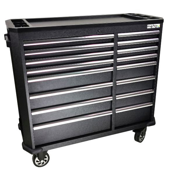 Metra Werkzeugwagen, Werkstattwagen 16 Schubladen, Pro Series, schwarz, 10229