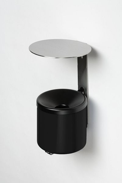 VAR wandasbak WH 16 met dak VA staal, zwart, 32221