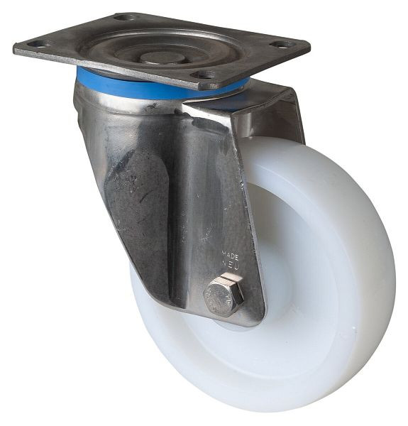 BS rollen RVS zwaarlastrol, breedte 45 mm, Ø150 mm, tot 450 kg, loopvlak/wiellichaam kunststof, RVS rollager, HS100.B14.151
