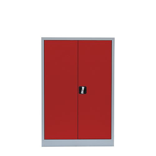 Lüllmann archiefkast/vleugeldeurkast, 1200 x 920 x 420 mm, lichtgrijs/vuurrood, 530324