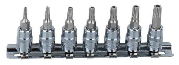 KS Tools 1/4" CHROMEplus bitdoppenset Torx, boring, 7-delig TB10-TB40, 918.1460