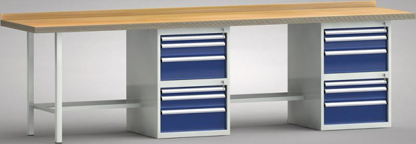 KLW standaard werkbank - 3000 x 700 x 840 mm L x D x H, WS438N-3000M40-E7021