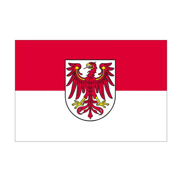 Stein HGS HGS Brandenburgse vlag, 200 x 335 cm (liggend formaat), met touw en lus, FlagTop 110 g/m², voor vlaggenmasten vanaf 8 m, zonder ajourzoom, 26228