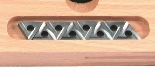 ELMAG wisselplaat voor DM set 'Camlock', geschikt vanaf 16x16mm, driehoekige vorm 'links - TIN/gecoat', 88224