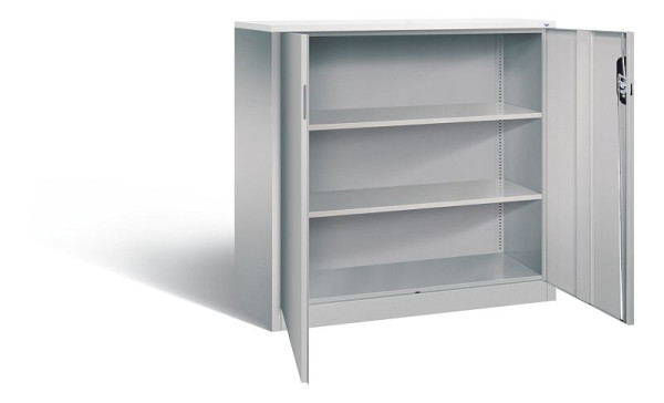 C+P kantoorkast Acurado, H1200xB1200xD500mm, kleur: wit aluminium, verzonken handgreep, 3 niveaus, 9487-1200 S10197