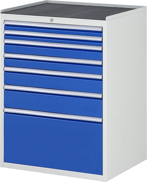 RAU ladekast serie 7000, B770xD650xH1035mm, laden: 2xH60, 2xH90, 1xH120, 1xH150, 1xH360mm, metalen steun, 03-XL7.9A-MT.11