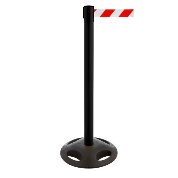 Stein HGS HGS personengeleidingssysteem -P-Line Utility-, zwart, rood/wit diagonaal (gearceerd), met riemeindstuk (standaard), 12828s-1302