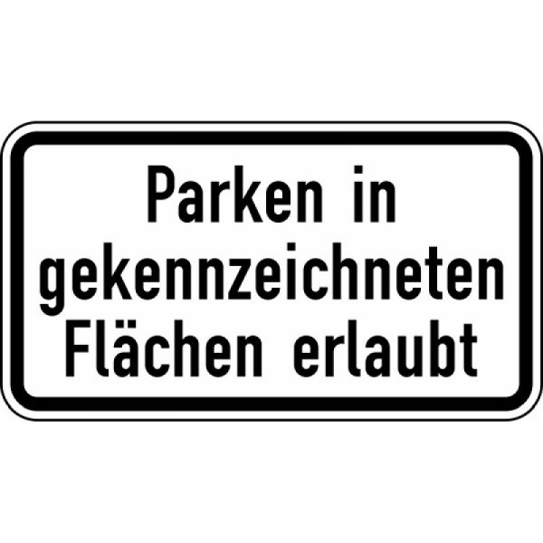 Steen HGS parkeren toegestaan in gemarkeerde gebieden nr. 1053-30, 231x420mm /RA2/vlakke vorm 2mm, 1053-30-121