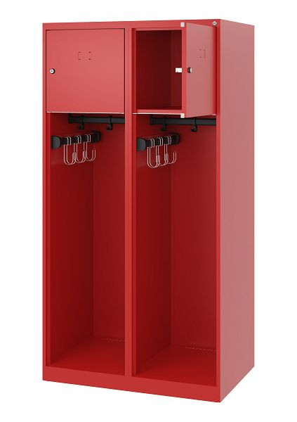 C+P Evolo brandweerkast, model YOUNGSTER, 2 compartimenten, H1530B800T500 mm, Vuurrood, 0490015-22 S10013