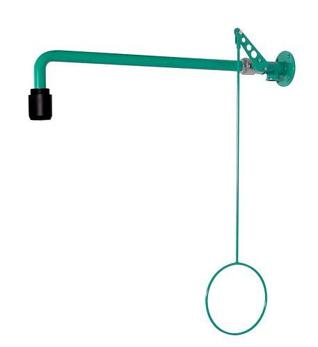 B-SAFETY Körper-Notdusche aus Edelstahl, pulverbeschichtet grün, Wandmontage, 250079