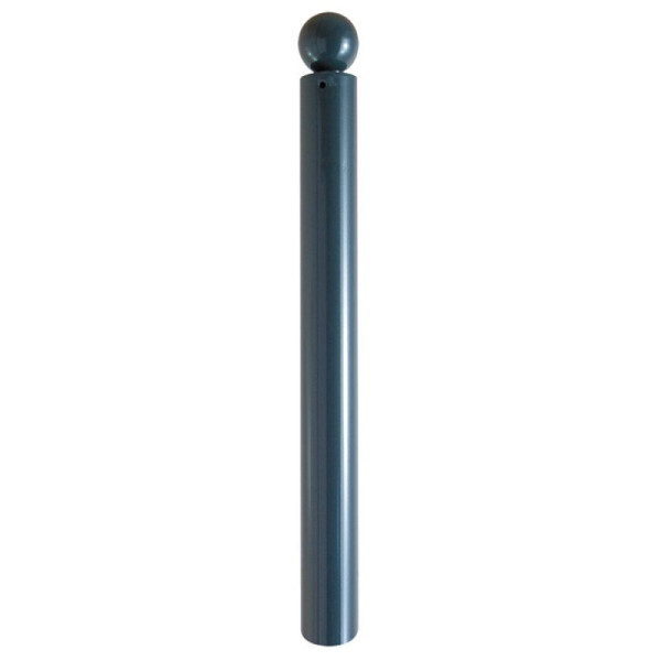Stone HGS afzetpaal Ø 76 mm met kogel, vast / voor deuvels, wit gecoat met rode reflecterende lichtstrips, 2 oogjes (180°), 475pbsonder-rw-2