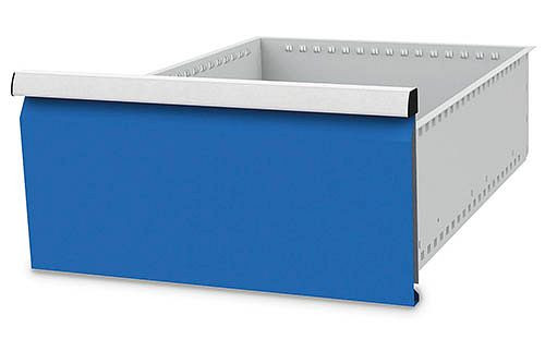 Bedrunka + Hirth lade, incl. Rails, R 18-24, paneelhoogte 250 mm, draagvermogen 100 kg, afmetingen in mm (BxDxH): 450 x 600 x 250, 60.50.250V10
