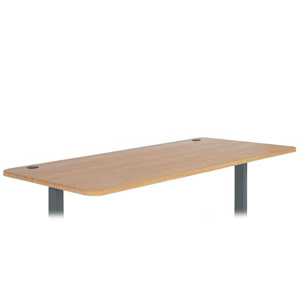 Mendler tafelblad HWC-D40 voor bureaus, bureaublad, 160x80cm, bruine structuur, 75753