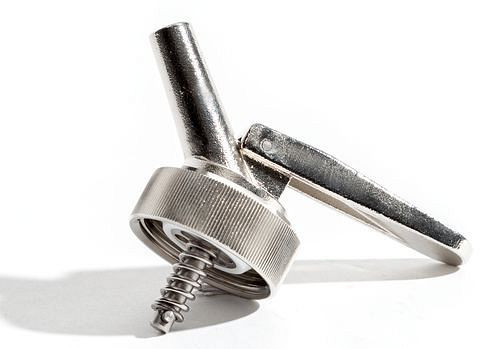 DENIOS fijndoseerkraan met ontluchting G 1 1/4", 117-190