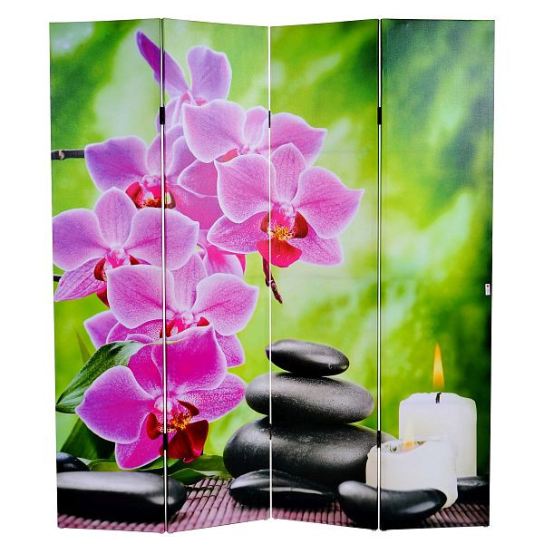 Mendler LED paravent Stones, scheidingswand, timer op netstroom 180x160cm 2 LED's, 36747