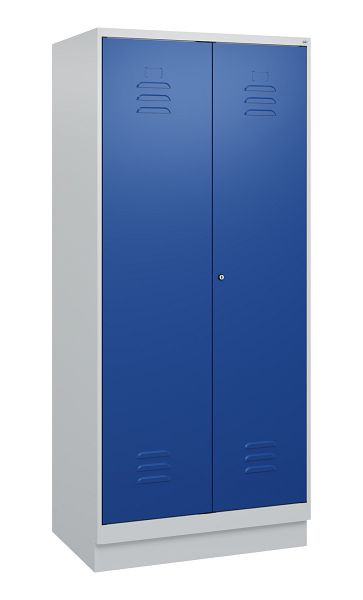C+P luierkluis Classic PLUS SW, onderbouw, 2 vakken, 1800x800x500mm, 7035/5010, cilinderslot, 0800227-22 S10018