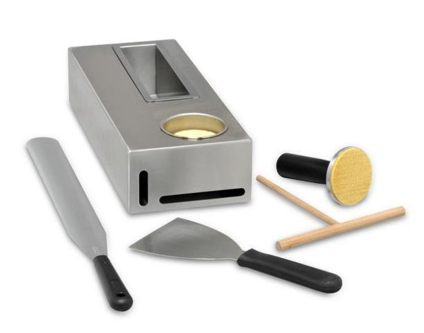 ROLLER GRILL Crêpeskit CK03, inkl. Teigverteiler, Fettverteiler, Spatel für den Teil, Edelstahlgehäuse, CK3