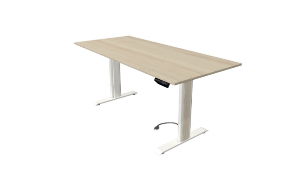 Kerkmann sta-/zittafel Move 1 Advance 180 x 80 cm frame wit, tafelblad esdoorn, 10191050