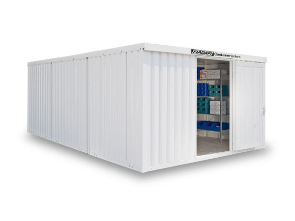 FLADAFI materiaalcontainercombinatie, model IC 1460, geïsoleerd, 4.050 x 6.520 x 2.470 mm