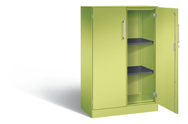 C+P vleugeldeurkast Asisto, H1310xB800xD435mm, kleur: Viridin groen / Viridin groen, beugelgreep, 3 niveaus, 141033-000 S10188
