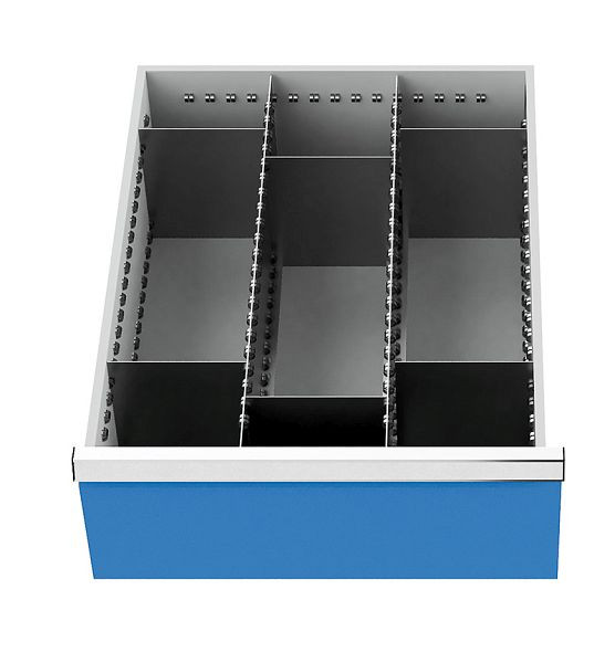 Bedrunka + Hirth lade-inzet, serie 500 middenvakrails, met tussenschotten, 118A