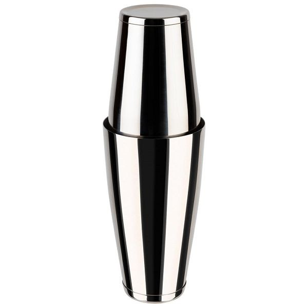 APS Tin-in-tin shaker, Boston shaker, 2-delige set, mat roestvrijstalen beker, 0,5 + 0,7 l, 93203