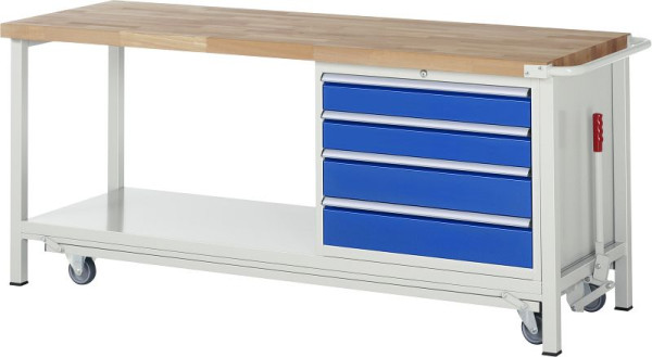 RAU neerlaatbare werkbank 8000 - model 8262, B2000 x D700 x H880 mm, 15-8262A6-207B4F.11