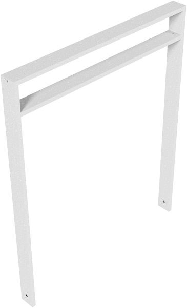 Schake armleuning van staalbuis, rechthoekige buis, 80 x 20 mm, met dwarsbalk (kleine afstand), totale breedte: 1000 mm, thermisch verzinkt, 459_110