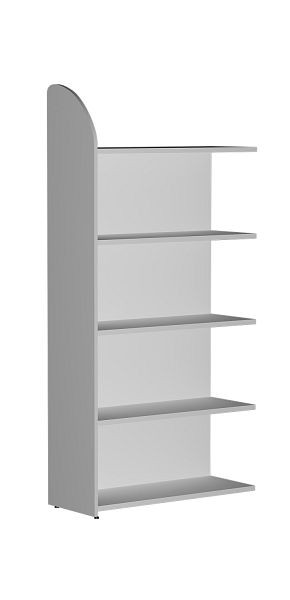 Kerkmann DANTE plankenveld 1900 x 800 mm met achterwand, 5 planken, lichtgrijs, 50984011