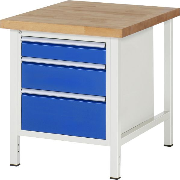 RAU werkbank serie 8000 - frameconstructie (gelast frame), 3 x laden, 750x840x900 mm, 03-8159A2-079B4S.11