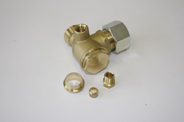 ELMAG terugslagklep voor SILENT 350 en TIGER modellen (Chinook) Ketel: AG 1/2', leiding 15mm met snijring en wartelmoer IT 1/2', 9101555
