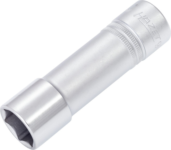 Hazet dop, zeskant, hol vierkant 12,5 mm (1/2"), 18 mm, lang type met karteling, 900LG-18