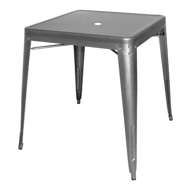 Bolero Bistro Square stalen bistrotafel grijs 66 cm, DM904