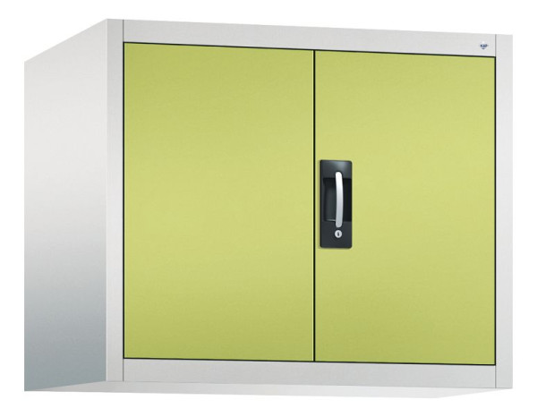 C+P opbouwkast Acurado, H790xW930xD600mm, kleur: lichtgrijs / virgin green, verzonken handgreep, 9295-000 S10012