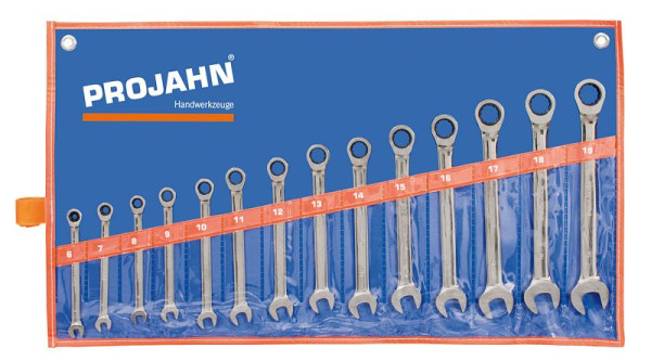 Projahn GearTech sleutelset, oprolbaar etui 14-delig, 3494