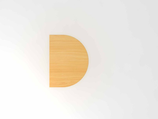 Hammerbacher aanbouwtafel met steunpoot/console dubbel 60x80cm beuken/wit, afgerond voor bevestiging aan een bureau, VXBA60/6/W
