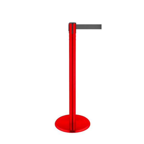 Stein HGS HGS personengeleidingssysteem -P-Line 360-, metaal, rood gecoat, grijs, met bandeindstuk (standaard), bandlengte: 4 m, 40017-0802