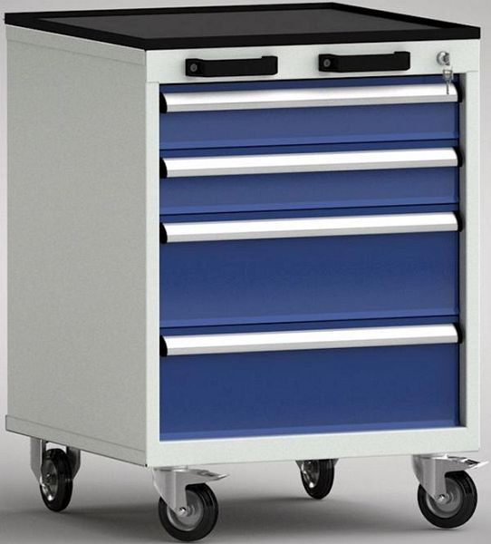 KLW standaard gereedschapswagen - 572 x 605 x 830 mm B x D x H met opstaande rand aan 4 zijden, FEA0650-04ESV-001