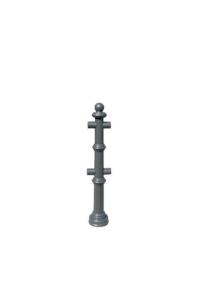 Schake aluminium stijlpaal serie 495.01B, dwarsbalk stalen buis Ø 33,7 mm lengte: 2000 mm thermisch verzinkt en antracietgrijs gecoat, 495_20B
