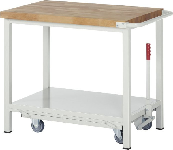 RAU werkbank met neerlaatbaar onderstel serie 8000, 1000x880x700 mm, 05-8000-6-107B4F.12