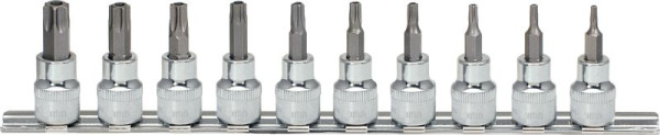 KS Tools 3/8" CHROMEplus bitdoppenset Torx, boring, 10-delig TB10-TB55, 918.3970