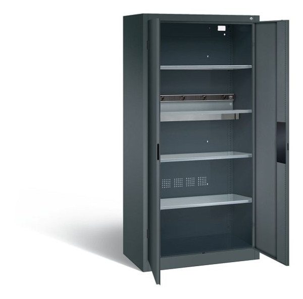 C+P accu laadkast serie 89, H1950xW930xD500mm, kleur: antraciet grijs, verzonken handgreep, 8921-05E1 S10001